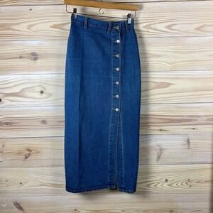 Vtg‎ Star Cody Denim Skirt Midi High Waisted Western Pencil 80s 90s USA